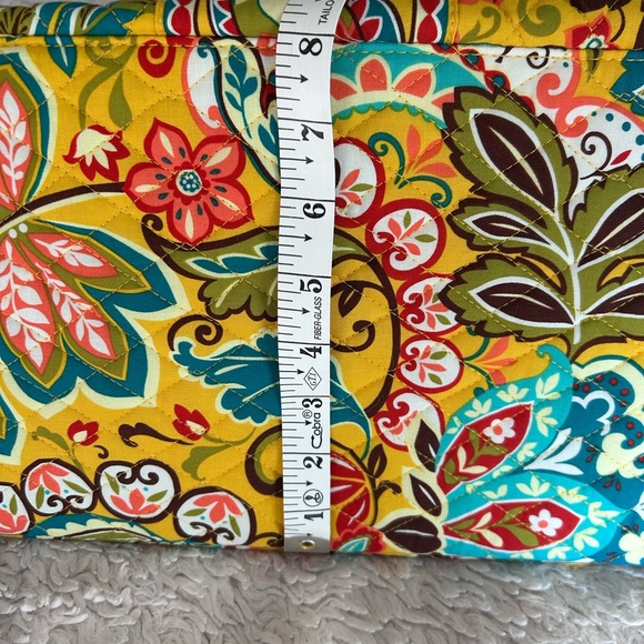 Vera Bradley Yellow Provincal Pattern Quilted Weekender Duffle Bag. - Picture 5 of 6